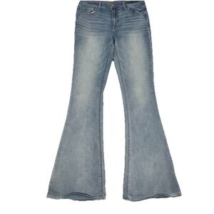 American Eagle Jeans Women's 10 Long Hi-Rise Artist Flare Super Stretch Denim